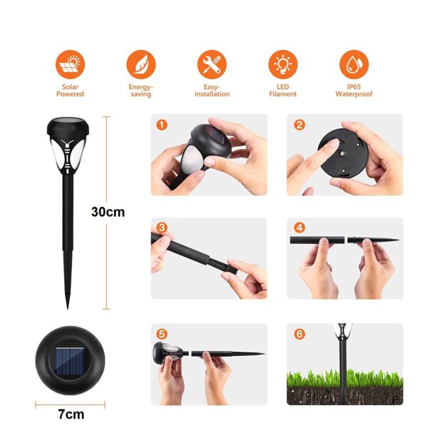 Solarne leptir lampe za baštu - Set od 6 komada